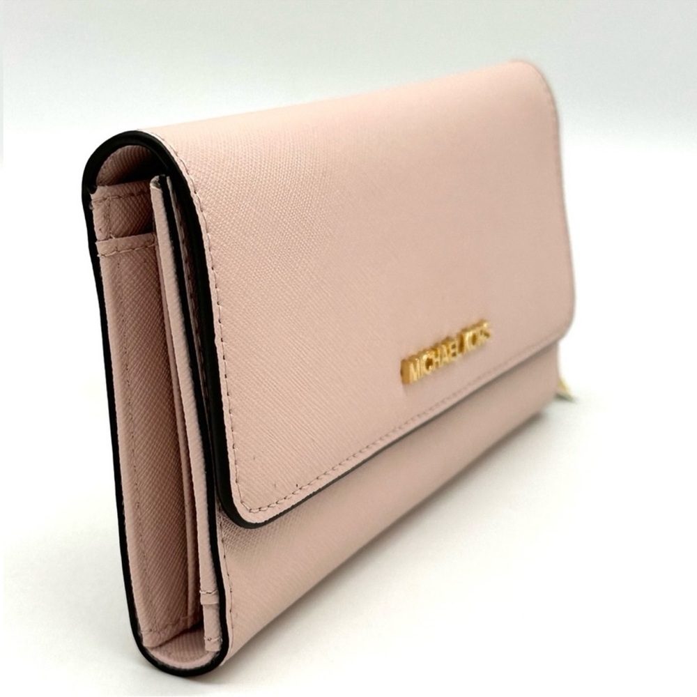 Michael Kors Large Trifold Wallet Vanilla/Brown (NWT) - Picture 5 of 10